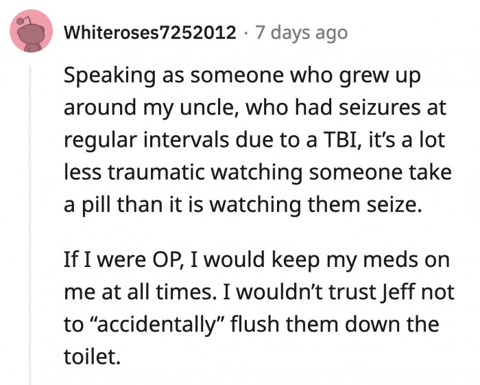 Jeff has proven himself to be an unreliable adult, and OP's mom is a sorry excuse for a parent
