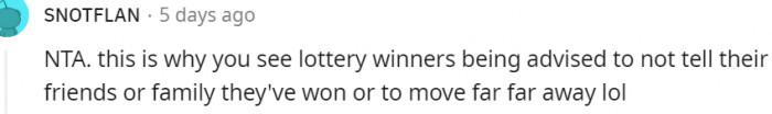 17. Why lottery winners are adviced not to spill...