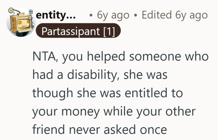 Helping without being asked somehow turned into being asked very loudly.