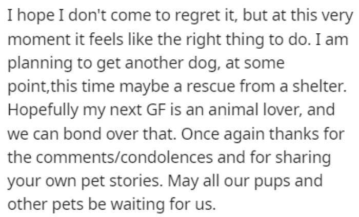 It Felt Like the Right Thing to Do