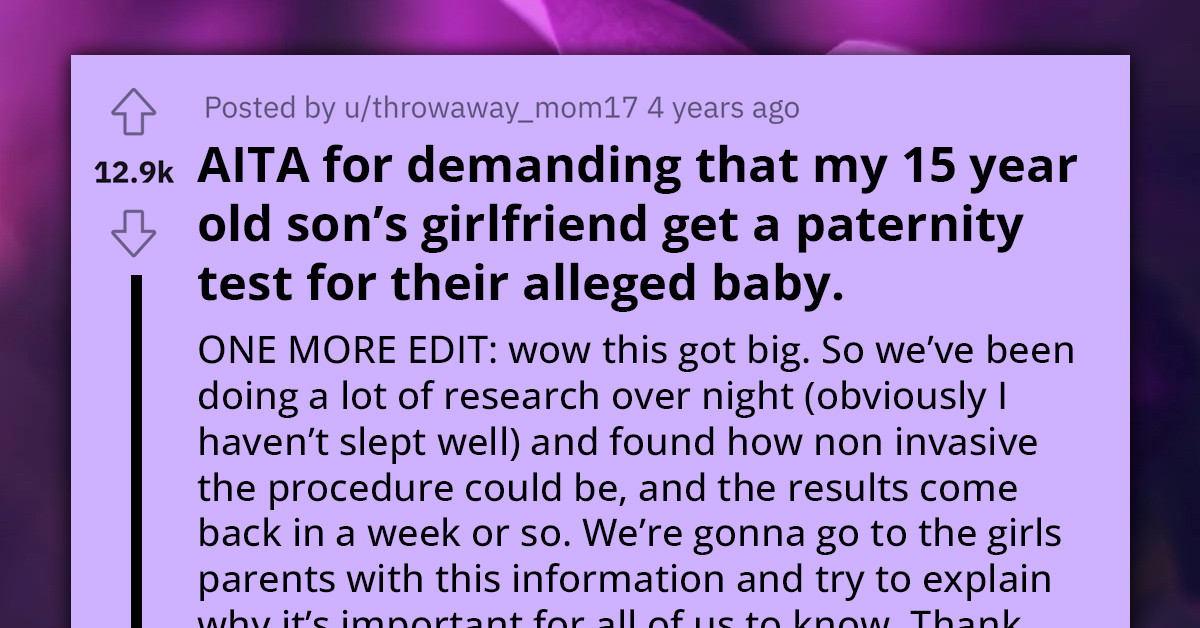 Mother Faces Criticism After Requesting Paternity Test for 15-Year-Old Son's Girlfriend's Child