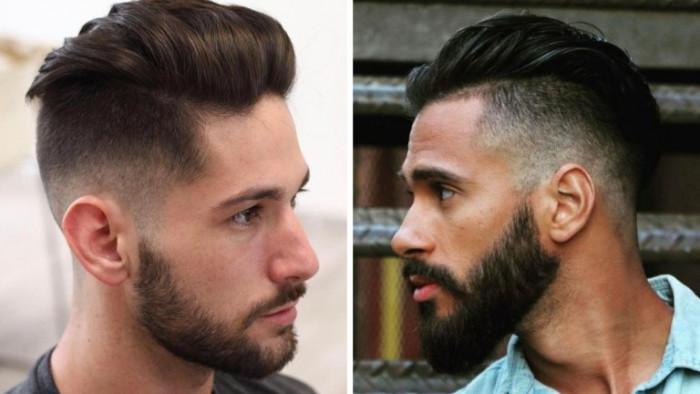 17. The undercut hairstyle features a short, tapered cut on the sides and back, with hair left longer on top.