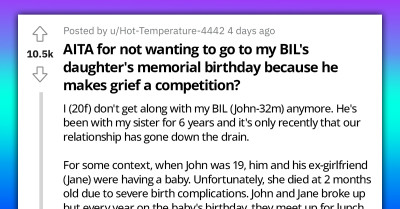 32-Year-Old Man Who Lost A Baby A Decade Ago Competes With His Sister-In-Law Over Whose Grief Is More Valid After Her Boyfriend Passed Away Unexpectedly