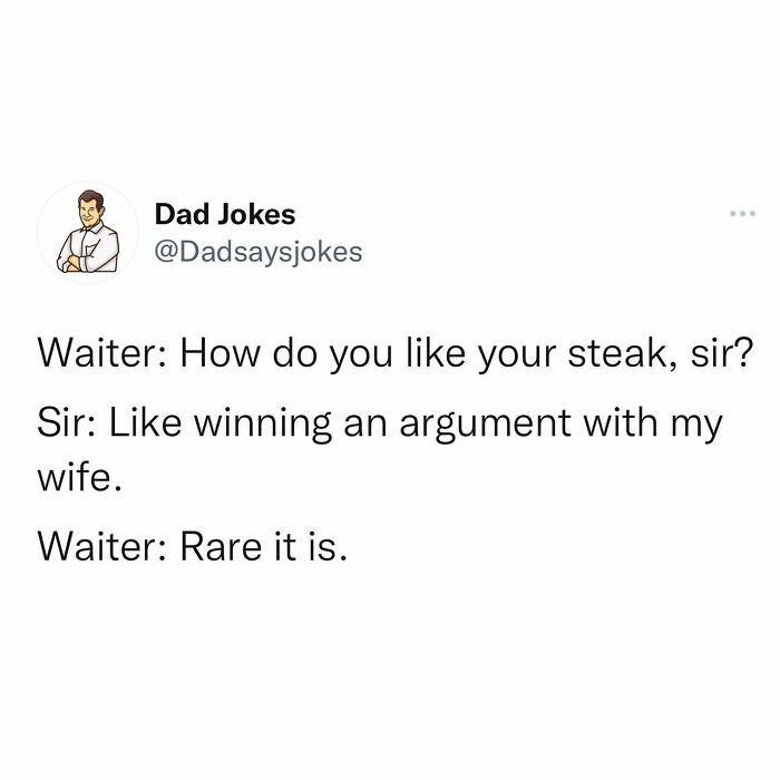 6. A rare steak it is