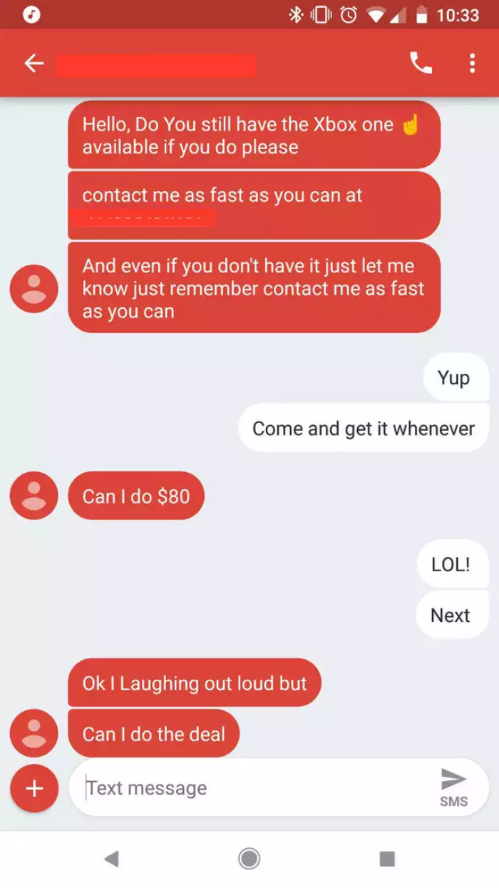 This person wants to get the Xbox for less than half the selling price