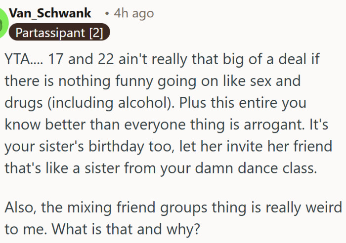 Stop gatekeeping the guest list for your sister’s own birthday