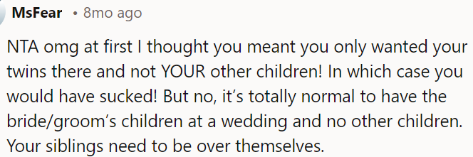 It's a reasonable decision, and the siblings should accept it.