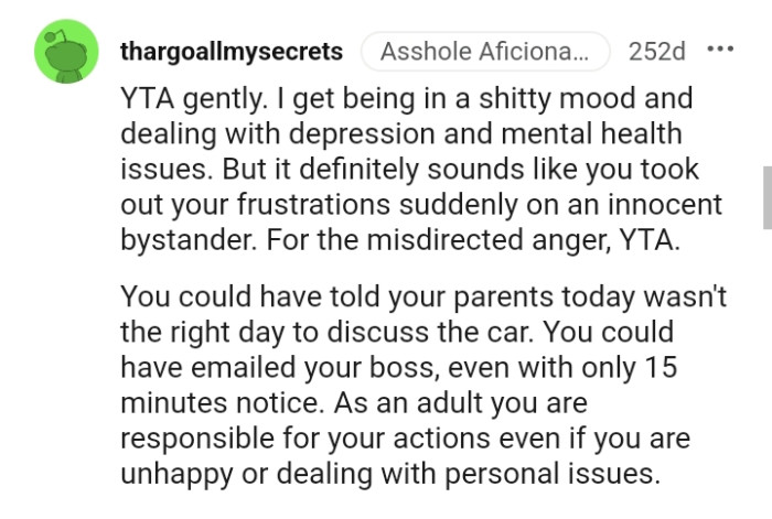 The OP could have told the parents that it wasn't the right day