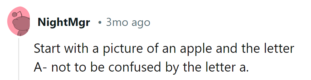 Start with an apple and 