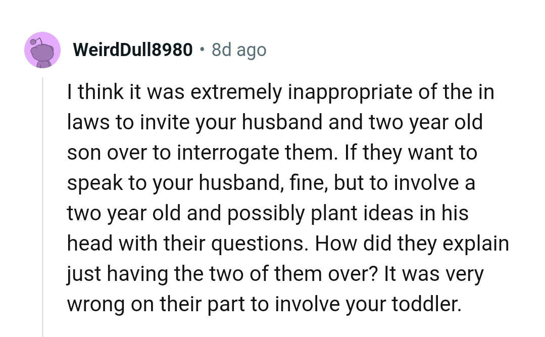 Let's head into the comments section and find out what other Redditors have to say regarding the story