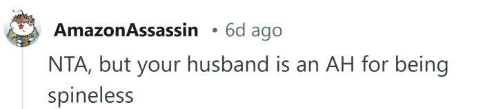 Your husband is the AH.