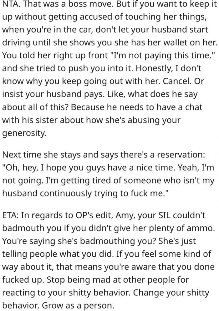 1. She pulled a smart move on her sister-in-law.