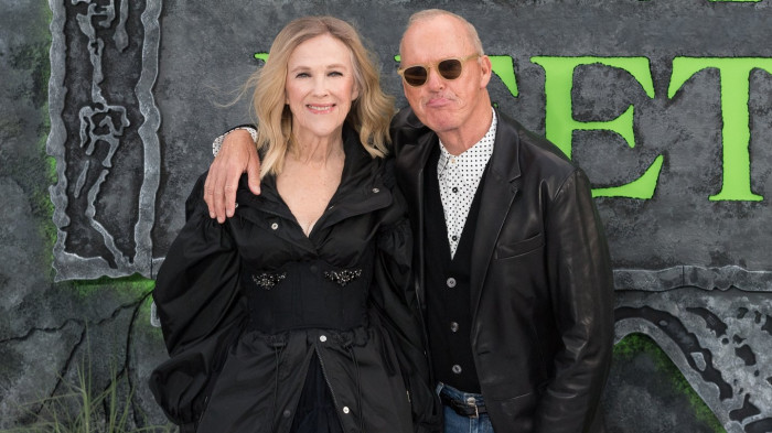 Michael Keaton and Catherine O’Hara at a celebratory event honoring decades.