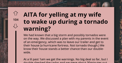 Husband’s Tornado Wake-Up Call Turns Into A Marital Storm Of Its Own