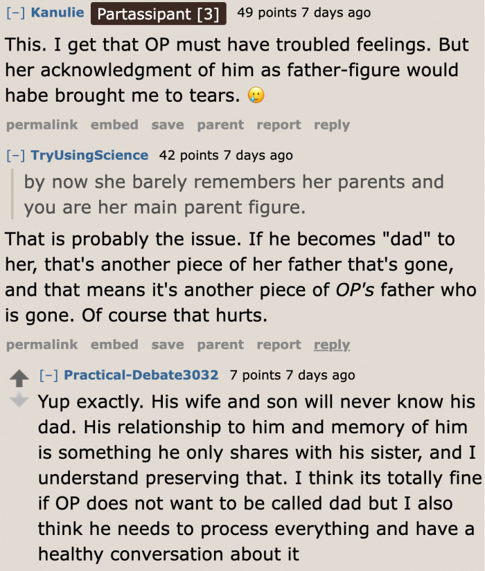 The siblings need to talk about it at some point.