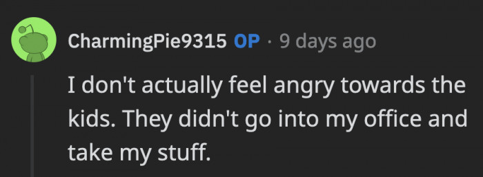 OP feels the same way and doesn't think it's the kids' fault that their father is a disrespectful person.