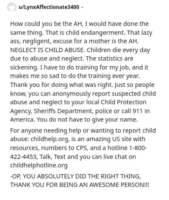 This Redditor would have done the same thing