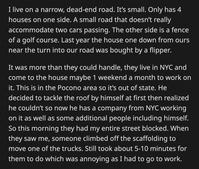 The project started with a flipper occasionally working on his house to a full-blown mess