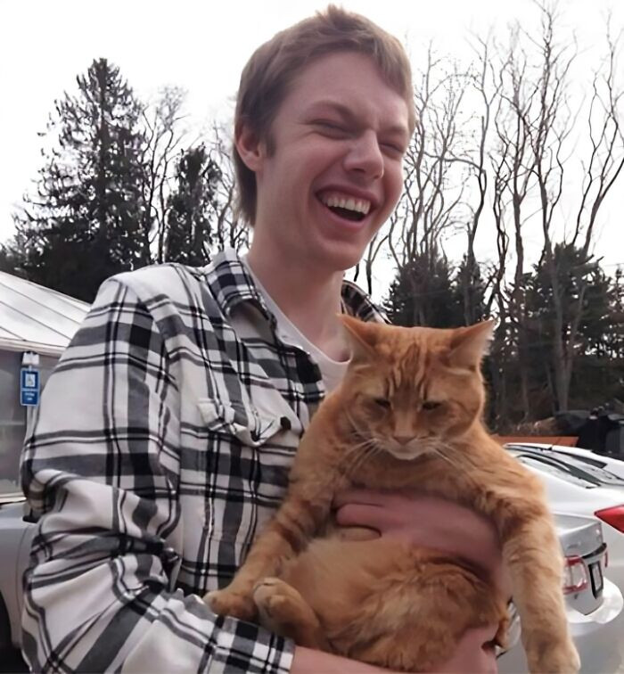 "My Blind Friend's First Time Holding A Cat"