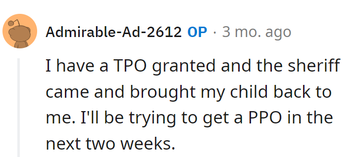 Looks like the sheriff is the new stork! Next stop: PPO for the extra layer of protection.