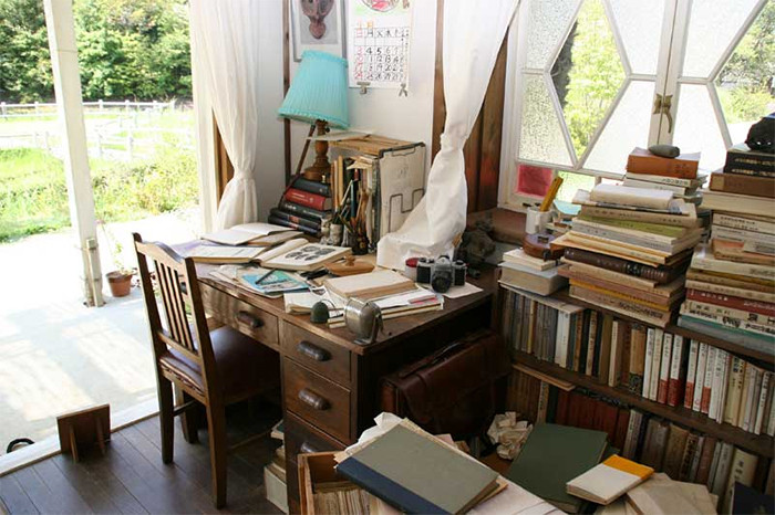 And it is filled with books and all sorts of papers