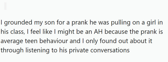 OP has offered the following explanation for why they think they might be the a-hole: