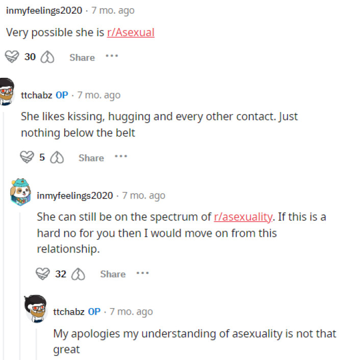 This is where people started bringing up a*s*xuality, which is a common trend we've been seeing lately, but he doesn't think that's the issue.