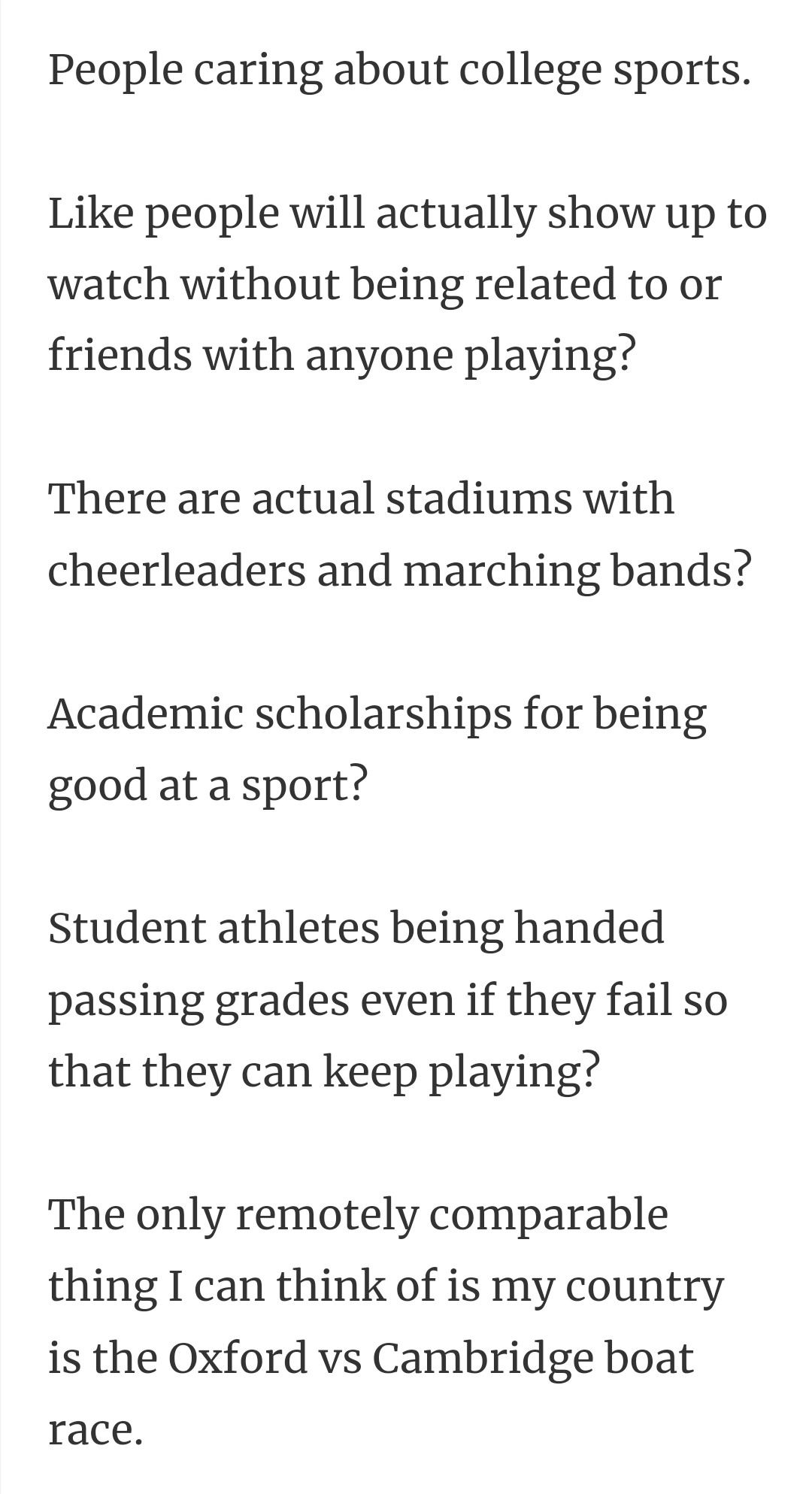 24. Student athletes being handed passing grades