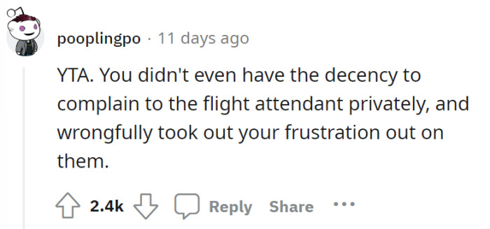 OP’s rude public complaint is guaranteed to fireback on him. He seems to not be aware of it.