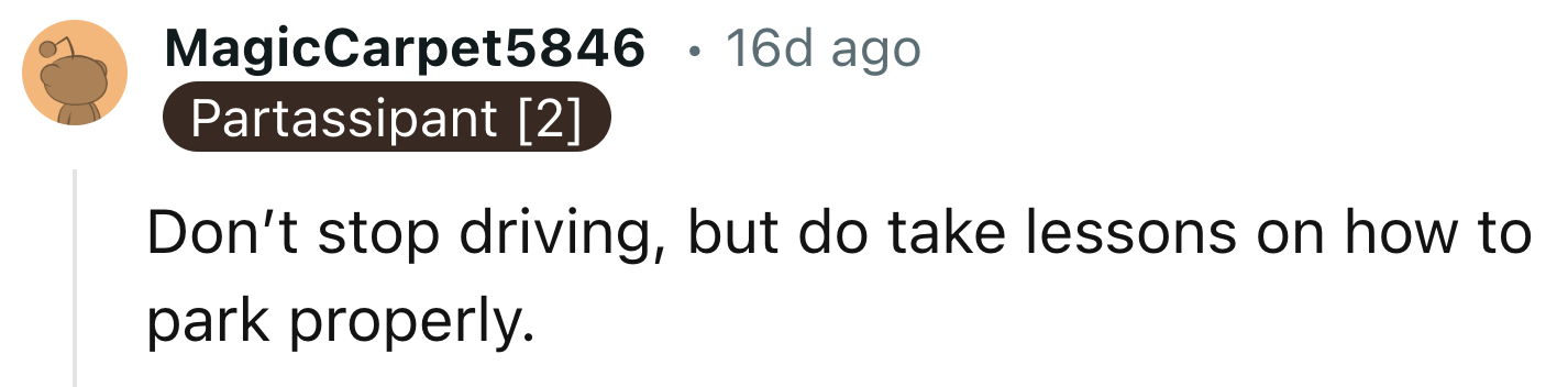 She Needs To Take Some Additional Lessons To Learn How To Park