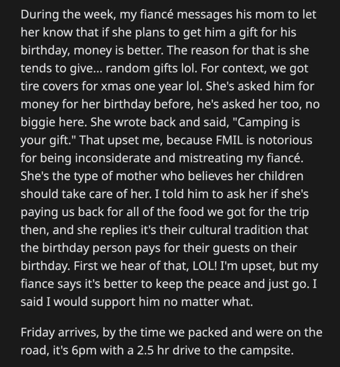 So the group took the lake route. Fifteen minutes away from the site, the road was barely passable. Her fiancé's brother was ahead of them, and his car got stuck.