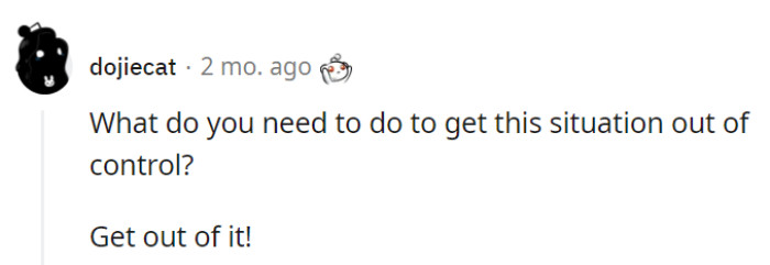 To escape this whirlwind? Simple: step out of its swirling path!