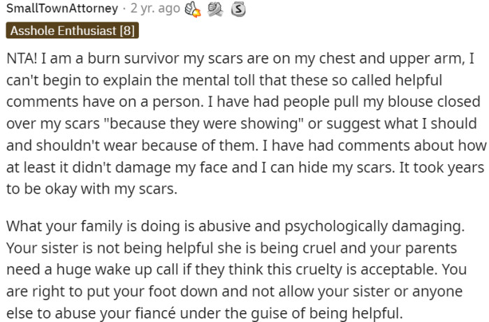 Family should not tolerate abusive behavior disguised as help and support.