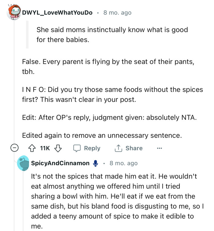This Redditor isn’t buying OP’s wife’s claim