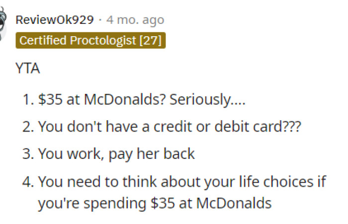 These four points reflect how we all feel when reading this post because we're unsure where her head was in thinking she wouldn't be wrong.