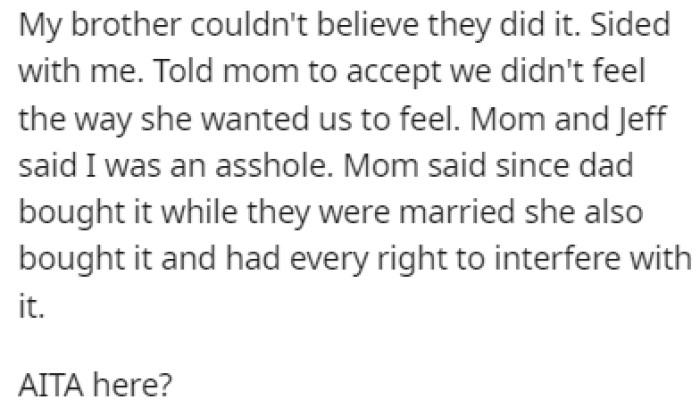 OP's Brother Sided with Them