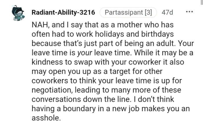 It may open one up as a target for other coworkers