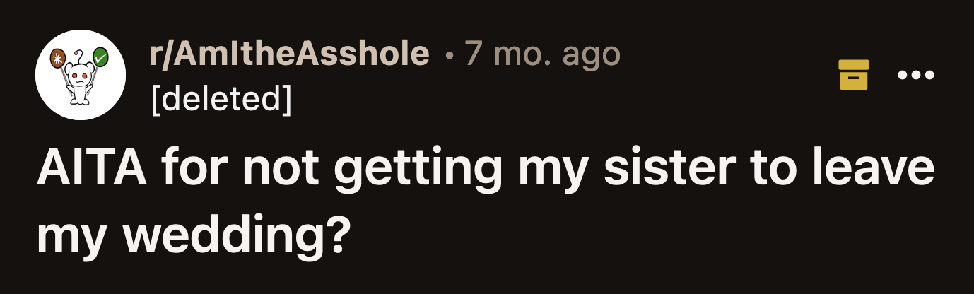 She accused OP of telling the wedding planner that she was unsure if her family would leave early.