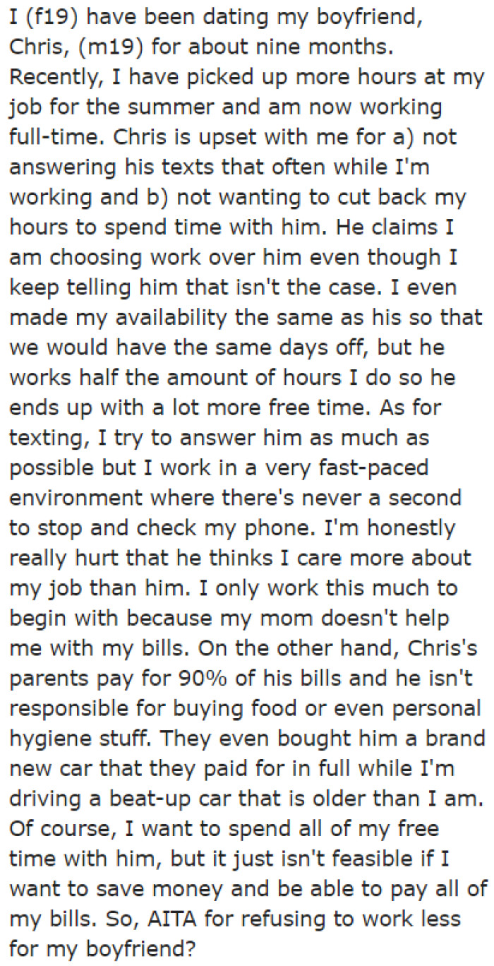 She explains the whole situation in this one post.