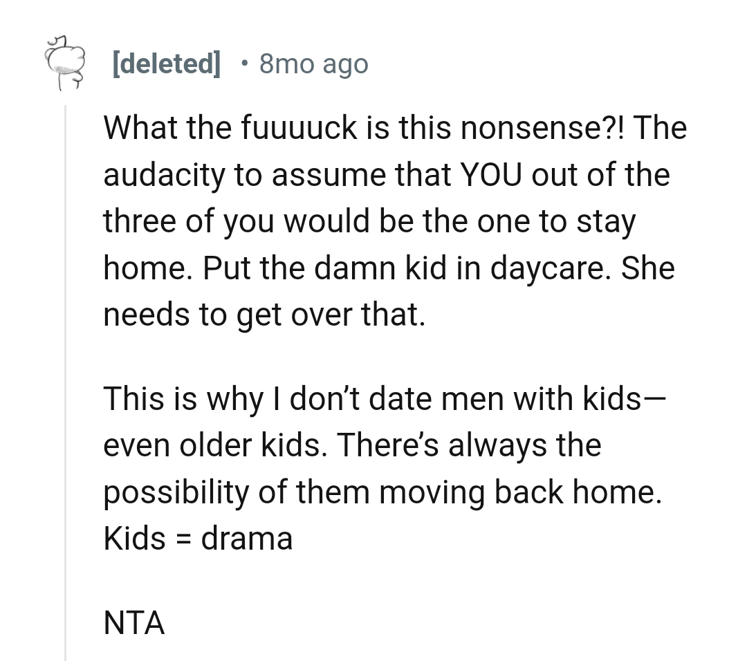 She needs to get over that