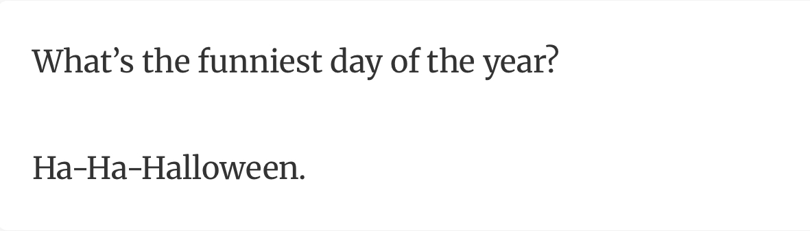 11. The Spookiest Laughs Come Once a Year