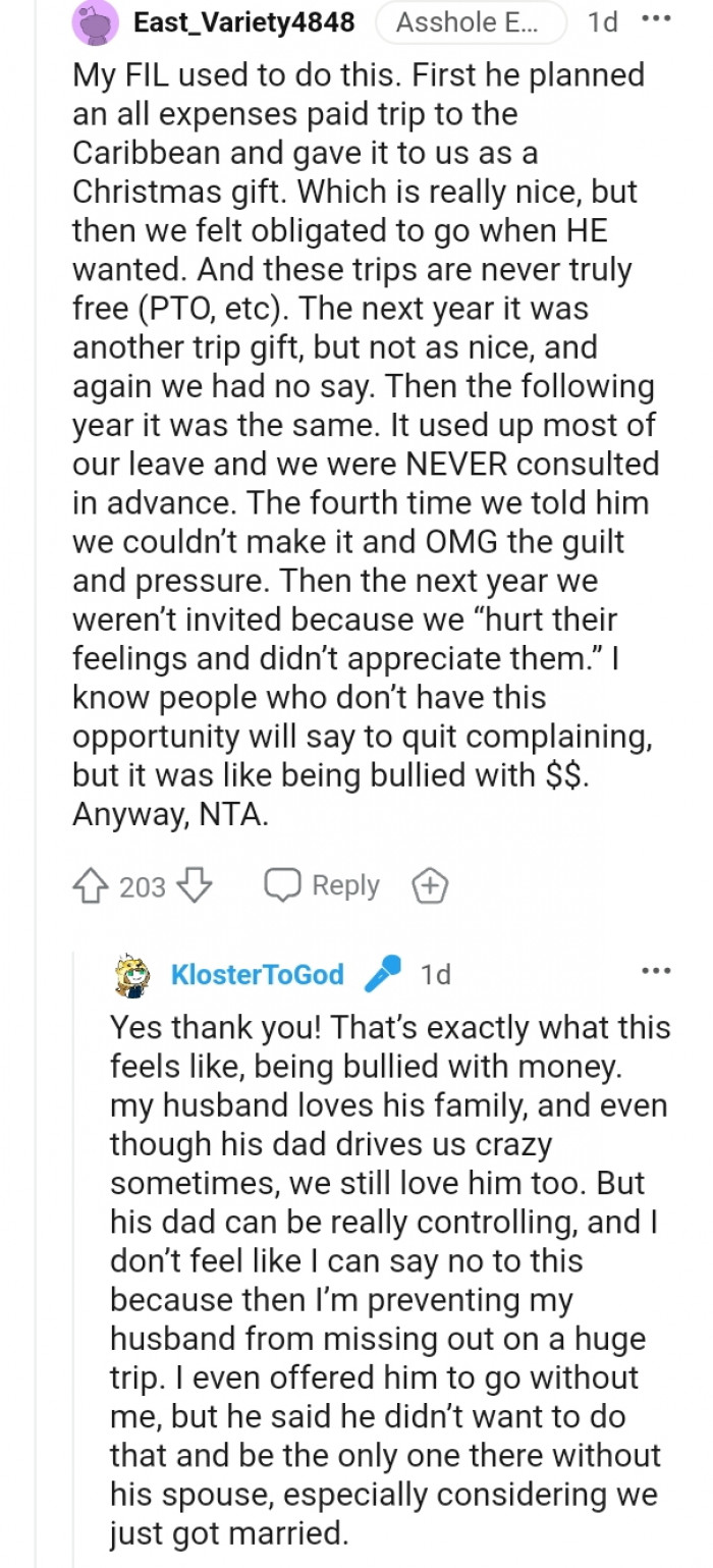 This commenter has a little story to share