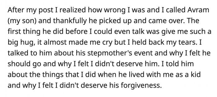 OP posted after reading all the comments and to update what happened when she called Avram