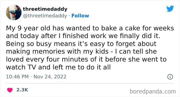 6. Lovin' every four minutes of it