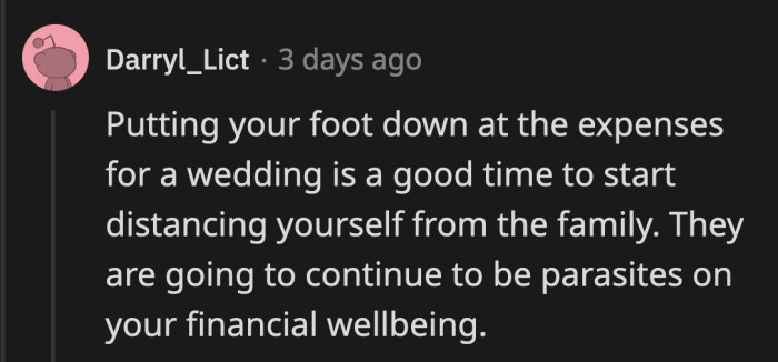 This should be the first step for OP to establish and enforce a very clear boundary with her parasitic family