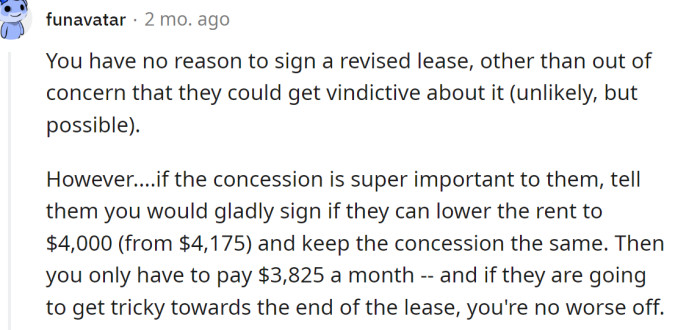 An acceptable solution: