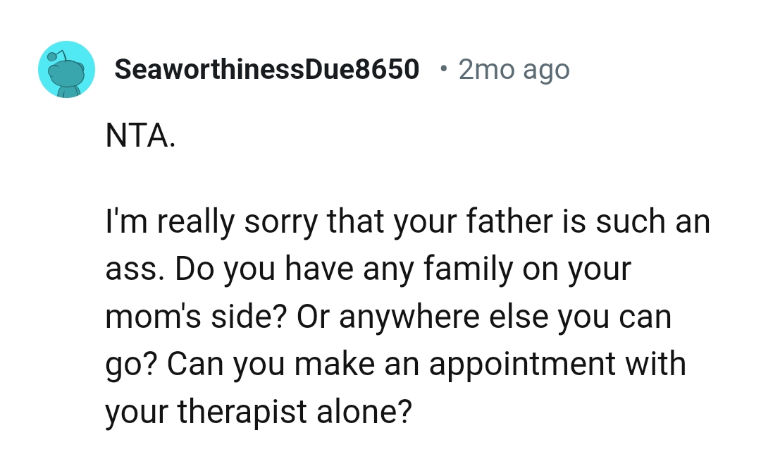 OP's father is an...