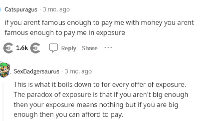 This is exactly the truth, and she was out of line to say something like she did and ask them for this.