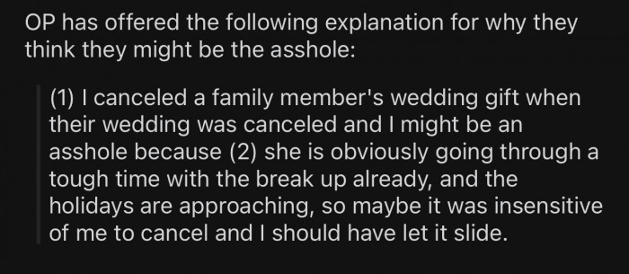 OP thinks she might be the a-hole for the following reasons: