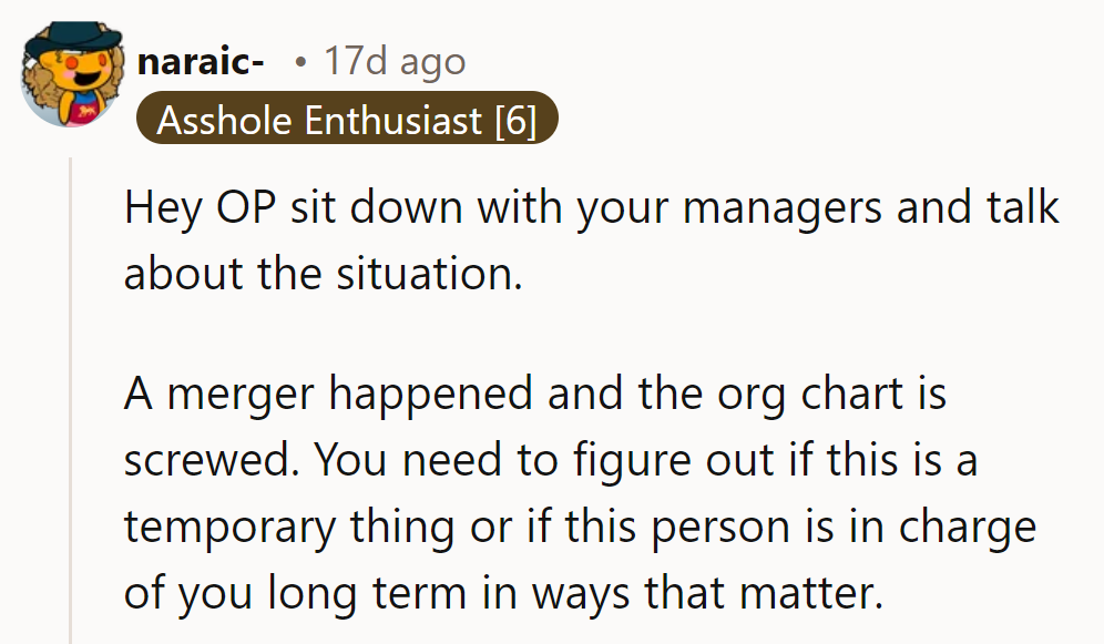Time for a manager huddle—let's sort out this org chart chaos before it's permanent vacation!